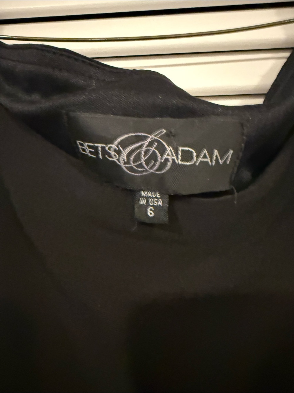 Betsy & Adam Black Mini Dress with Embellished Straps - Picture 6 of 6